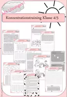 Vorschau - Unterrichtsreihen - Konzentrationstraining für die Klassen 4 und 5 - Deckblatt