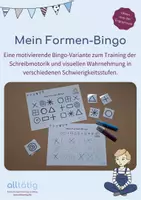 Vorschau - Arbeitsblätter - Mein Formen-Bingo zum Graphomotoriktraining - Deckblatt