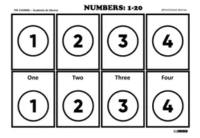 Vista previa - Juegos / Gamificación - Numbers from1 to 20 - Matching Game - página 1