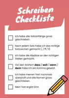 Vorschau - Anderer Materialtyp - Schreiben Checkliste - Deckblatt