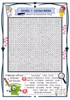 Vorschau - Arbeitsblätter - 2 Suchsel soziale Medien - Social Media / digitale Medien (Spiel/Quiz) - Seite 1