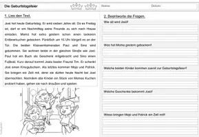 Vorschau - Arbeitsblätter - Lesen | Leseverstehen | Lesetexte | Leseverständnis | Klasse 1-4 | differenziert - Seite 2