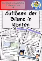 Vorschau - Stundenentwürfe - Das Auflösen der Bilanz in Konten BwR 7 II Lehrplan Plus - Deckblatt