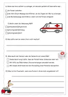 Vorschau - Arbeitsblätter - Quiz zum Erste Hilfe Check - mit Lösung - Seite 1