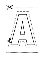 Vorschau - Mal- und Bastelvorlagen - Ausschneiden, Ausmalen, Kleben - Alphabet (Feinmotorik) - Seite 1
