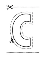 Vorschau - Mal- und Bastelvorlagen - Ausschneiden, Ausmalen, Kleben - Alphabet (Feinmotorik) - Seite 3