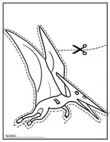 Vorschau - Mal- und Bastelvorlagen - Ausschneiden, Ausmalen, Kleben - Dinosaurier (Feinmotorik) - Seite 2