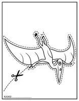 Vorschau - Mal- und Bastelvorlagen - Ausschneiden, Ausmalen, Kleben - Dinosaurier (Feinmotorik) - Seite 3