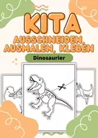 Vorschau - Mal- und Bastelvorlagen - Ausschneiden, Ausmalen, Kleben - Dinosaurier (Feinmotorik) - Deckblatt