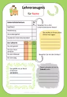 Vorschau - Anderer Materialtyp - Lehrerzeugnis/Feedbackmöglichkeit - Deckblatt