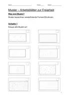 Vorschau - Stundenentwürfe - Kunst - Arbeitsmappe "Muster" - zur Freiarbeit Klasse 4-6 - Deckblatt