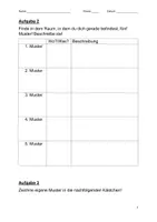 Vorschau - Stundenentwürfe - Kunst - Arbeitsmappe "Muster" - zur Freiarbeit Klasse 4-6 - Seite 1
