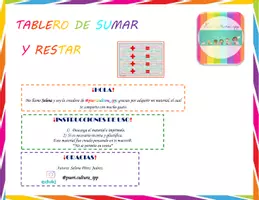 Vista previa - Juegos / Gamificación - TABLERO DE SUMAR Y RESTAR - Portada