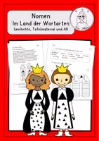 Vorschau - Arbeitsblätter - Einführung Nomen Im Land der Wortarten - Deckblatt