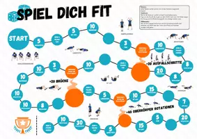 Vorschau - Spiele - Turnen ⎮ Motivierendes Erwärmungsbrettspiel für Bodenturnen (Spiel dich fit) - Seite 1