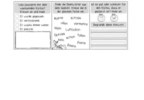 Vorschau - Arbeitsblätter - Kürbis | Gedichtwerkstatt: Der Kürbiskern | Klasse 2 - Seite 3