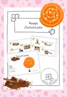 Vorschau - Arbeitsblätter - Rezept Zimtschnecken - Gesunde Ernährung - - Deckblatt