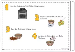 Vorschau - Arbeitsblätter - Rezept Zimtschnecken - Gesunde Ernährung - - Seite 3