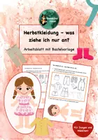 Vorschau - Arbeitsblätter - Herbstkleidung, Was ziehe ich an, Arbeitsblatt - Deckblatt