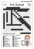 Vorschau - Arbeitsblätter - Arzt Suchsel - Buchstabengitter - Seite 2