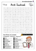 Vorschau - Arbeitsblätter - Arzt Suchsel - Buchstabengitter - Seite 1