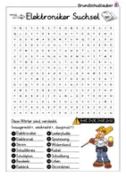 Vorschau - Arbeitsblätter - Elektroniker Suchsel - Buchstabengitter - Seite 1