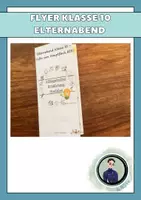 Vorschau - Merkblätter - Flyer Elternabend Klasse 10 - Deckblatt