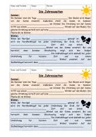 Vorschau - Arbeitsblätter - Jahreszeiten AB + Lösungen - Deckblatt