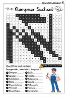 Vorschau - Arbeitsblätter - Klempner Suchsel - Buchstabengitter - Seite 2