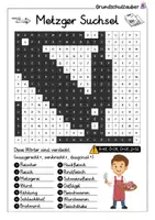 Vorschau - Arbeitsblätter - Metzger Suchsel - Buchstabengitter - Seite 2