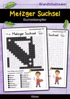 Vorschau - Arbeitsblätter - Metzger Suchsel - Buchstabengitter - Deckblatt