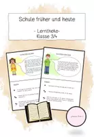 Vorschau - Unterrichtsreihen - Lerntheke: "Schule früher und heute" - Deckblatt