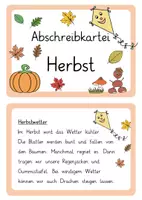 Vorschau - Arbeitsblätter - Abschreibkartei Herbst - Seite 1