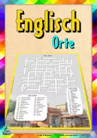 Vorschau - Stationenlernen - Englisch Kreuzworträtsel: Orte - Deckblatt
