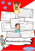 Vorschau - Arbeitsblätter - Wochenenderzählung --> unterschiedliche Niveaustufen (Klasse 2-4) - Deckblatt