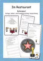 Vorschau - Arbeitsblätter - Im Restaurant - Rollenspiel - Deckblatt