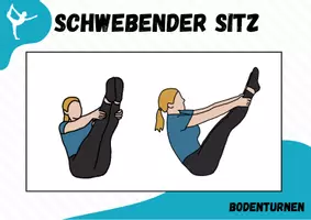 Vorschau - Bildkarten - Turnen ⎮ Bildkarte Schwebender Sitz Bodenturnen - Seite 1