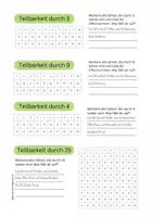 Vorschau - Arbeitsblätter - Teilbarkeitsregeln 2, 3, 4, 5, 9, 10, 25 - Seite 3
