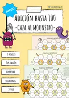 Vista previa - Hojas de trabajo - Adición hasta 100 - Paquete (7 Juegos & 2 hojas de trabajo) - página 1