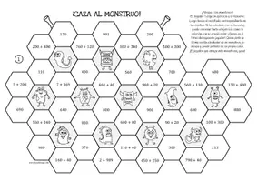 Vista previa - Hojas de trabajo - Sumas hasta el 1000 - Juego - página 2