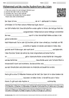 Vorschau - Arbeitsblätter - Lernposter + Arbeitsblatt "Mohammed und die rasche Ausbreitung des Islam" + interaktive Lösung & MP3 + Mindmap + Infografik - Seite 1