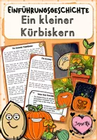Vorschau - Bildkarten - Kürbis | Einführungsgeschichte: Ein kleiner Kürbiskern (mit Bildkarten) - Deckblatt