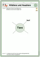 Vorschau - Arbeitsblätter - Wildtier, Haustier, Heimtier, Nutztier - Arbeitsblätter mit Lösungen - Seite 1
