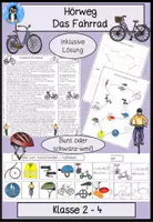 Vorschau - Arbeitsblätter - Fahrrad Hörweg – Hörverstehen & Verkehrserziehung | Sachunterricht Grundschule - Deckblatt