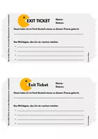 Vorschau - Anderer Materialtyp - Exit Ticket als Feedbackmethode - Seite 1