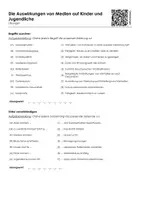 Vorschau - Arbeitsblätter - Medien - Die Auswirkungen von Medien auf Kinder und Jugendliche (Informationstext und Übungen) - Seite 1