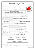 Vorschau - Arbeitsblätter - Im Land der Wortarten - Zauberkugel Verb - Seite 3