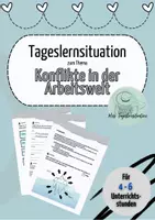 Vorschau - Arbeitsblätter - Tageslernsituation - Konflikte in der Arbeitswelt - Deckblatt