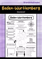 Vorschau - Arbeitsblätter - Steckbrief Bundesland Baden Württemberg - Deckblatt