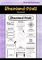 Vorschau - Arbeitsblätter - Steckbrief Bundesland Rheinland-Pfalz - Deckblatt